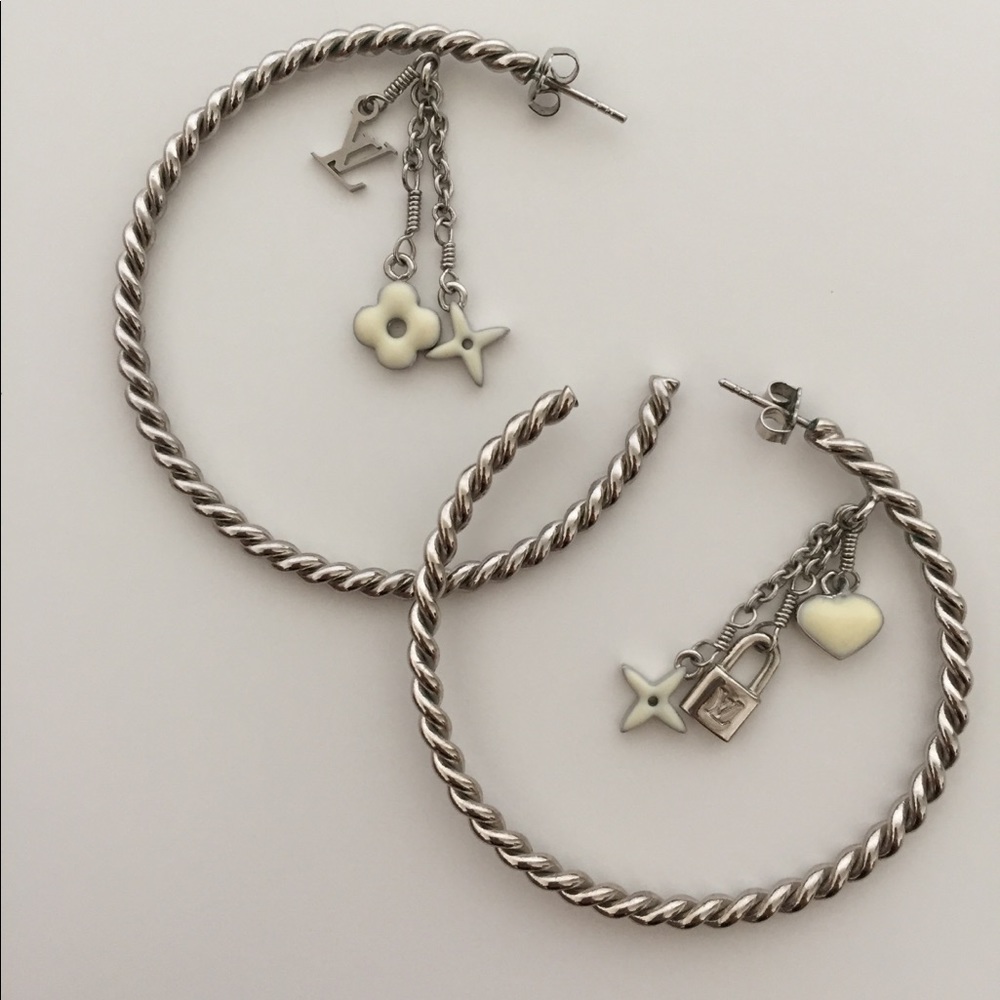 Louis Vuitton Sweet Monogram Hoop Earrings